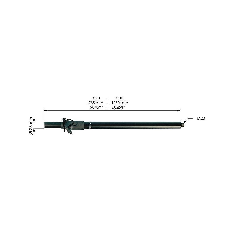 KV2 Audio KV2 Heavy Duty Speaker Pole Wytrzymała teleskopowa sztyca głośnikowa